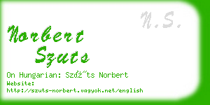 norbert szuts business card